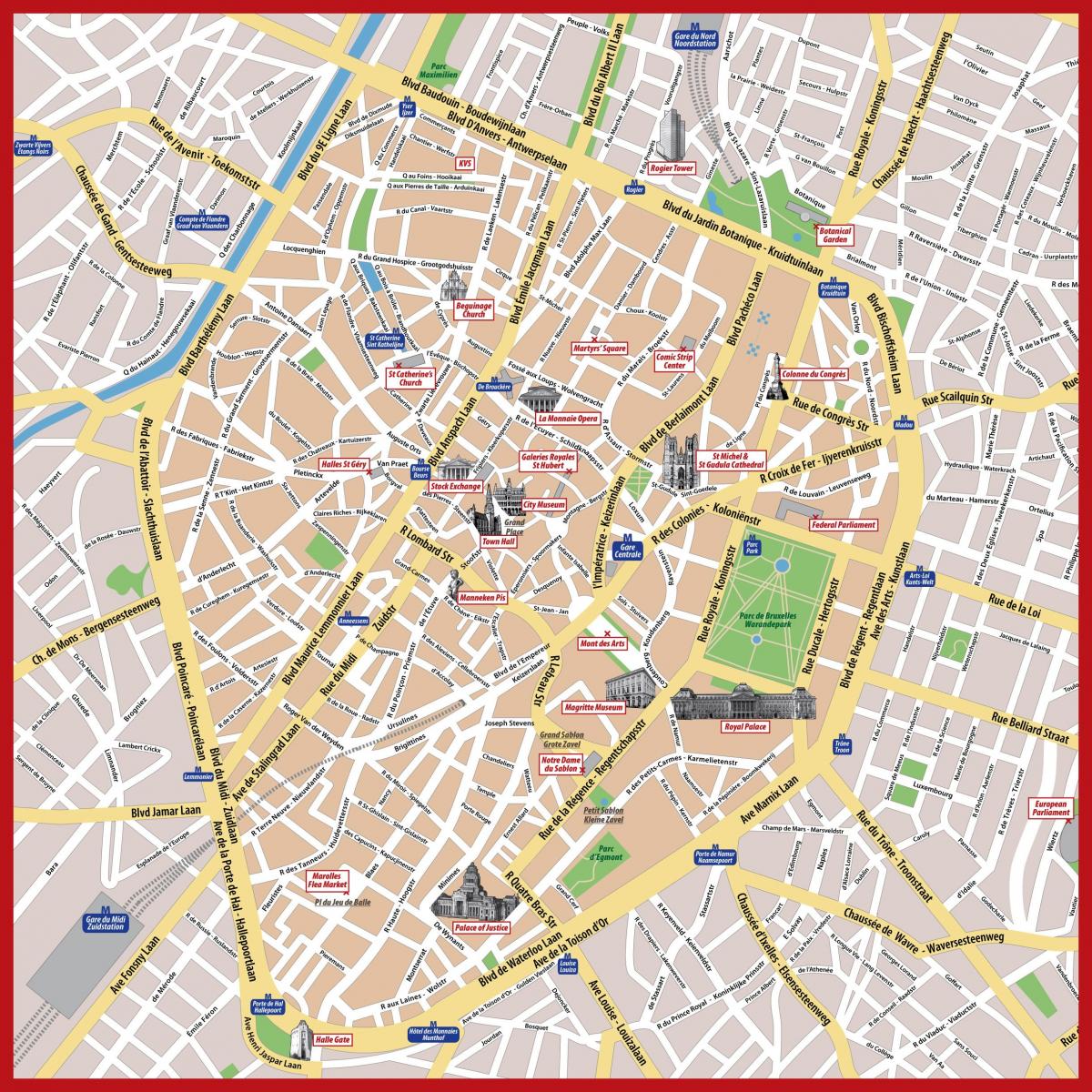 布鲁塞尔徒步游地图